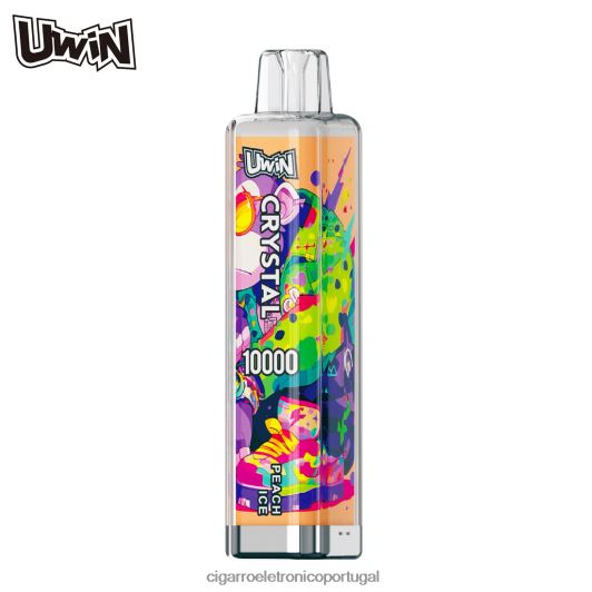 Atacado Vaporizador - UWIN CRYSTAL 10.000 vapores descartáveis gelo de pêssego FR2FJJ375