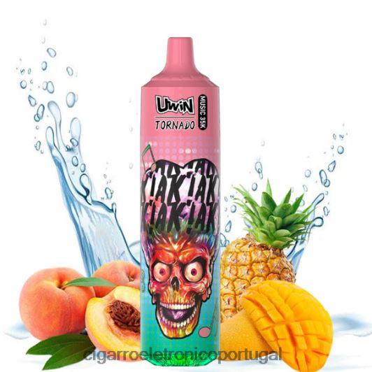 Cigarro Eletrônico - UWIN CRYSTAL vaporizador descartável de 35k pêssego manga abacaxi FR2FJJ390