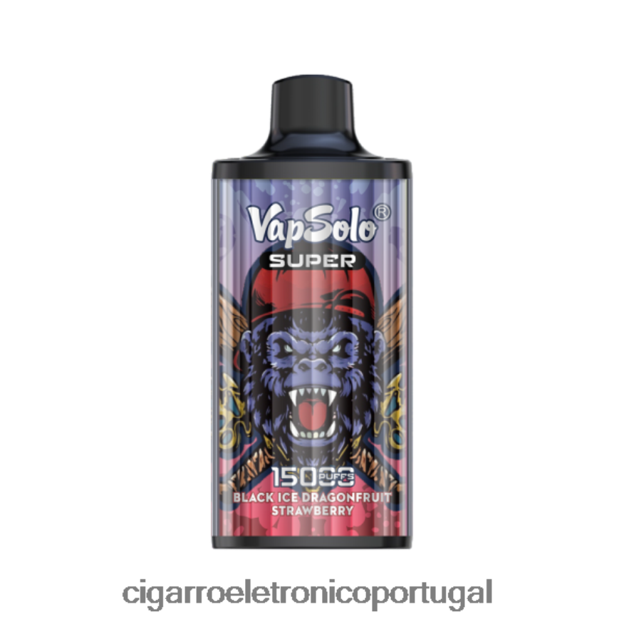 Liquido Cigarro Eletronico Portugal - Vapsolo SUPER vaporizador descartável morango drangofruit gelo preto 4H6N02107
