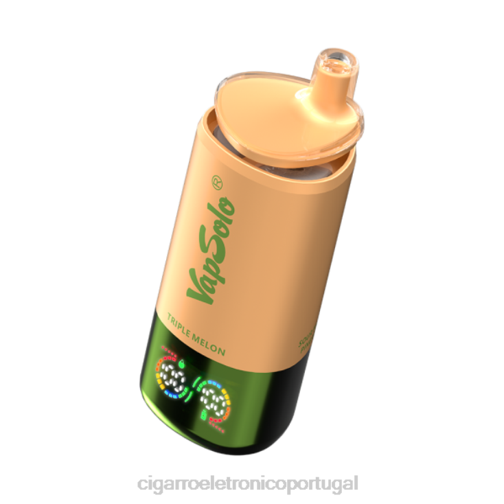 Cigarro Eletrônico Vape - VapSolo Triple 30.000 baforadas morango, framboesa, melão triplo e abacaxi com manga azeda JR6266