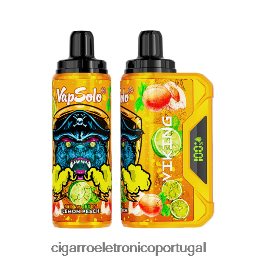 Cigarro Eletrônico - Vapsolo VIKING vaporizador descartável pêssego limão 4H6N02135