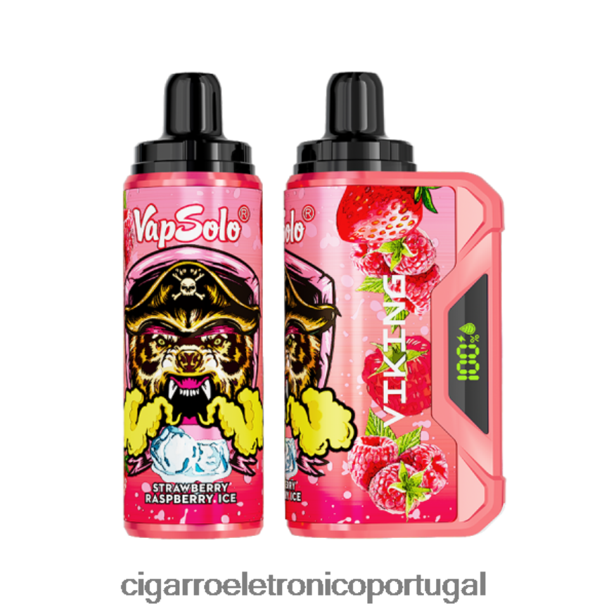 Liquido Cigarro Eletronico Portugal - Vapsolo VIKING vaporizador descartável gelo de morango e framboesa 4H6N02139