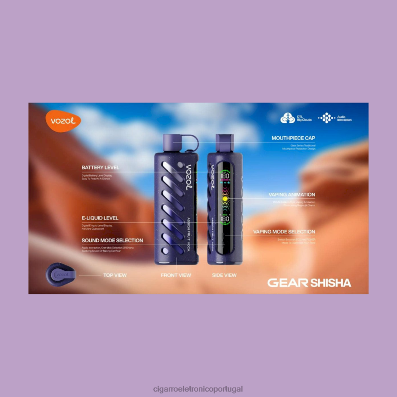 Vaporizador De Ervas Atacado - VOZOL shisha de engrenagem 25000 multi V6VXN1