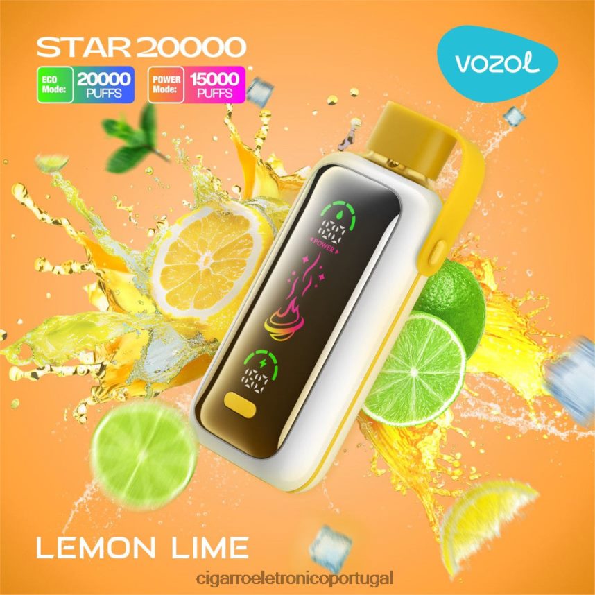 Liquido Cigarro Eletronico Portugal - limão VOZOL STAR 20.000 LD2Z8211
